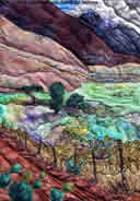 Fabric art Quilt Colorado Country Road
