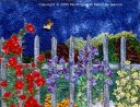 Fabric art Quilt Garden Fence