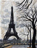 Fabric art Quilt Paris