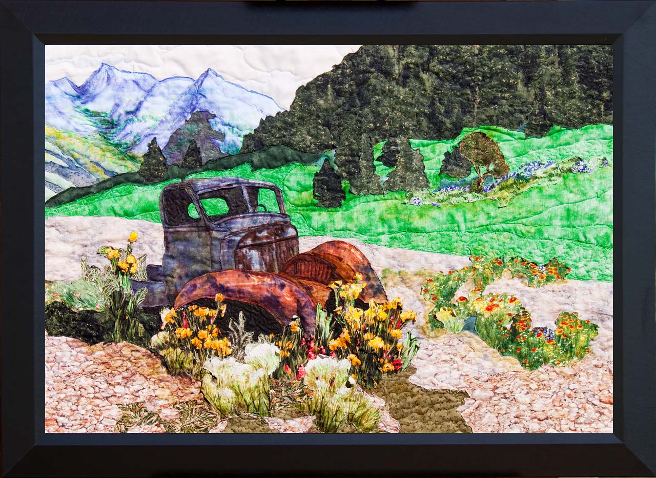 Over Seventy Art Quilt Landscape Quilt, Watercolor Quilt