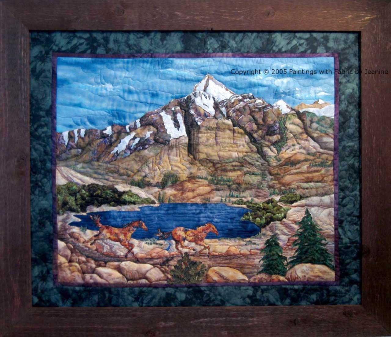 Spirit of the West II Art Quilt Landscape Quilt, Watercolor Quilt