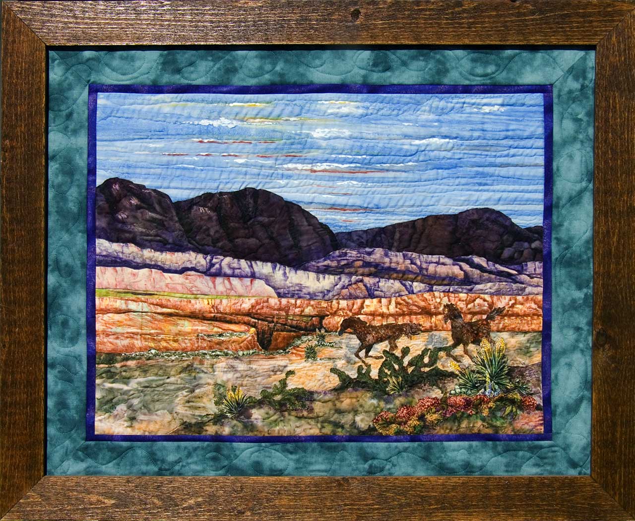 Spirit of the West I Art Quilt Landscape Quilt, Watercolor Quilt