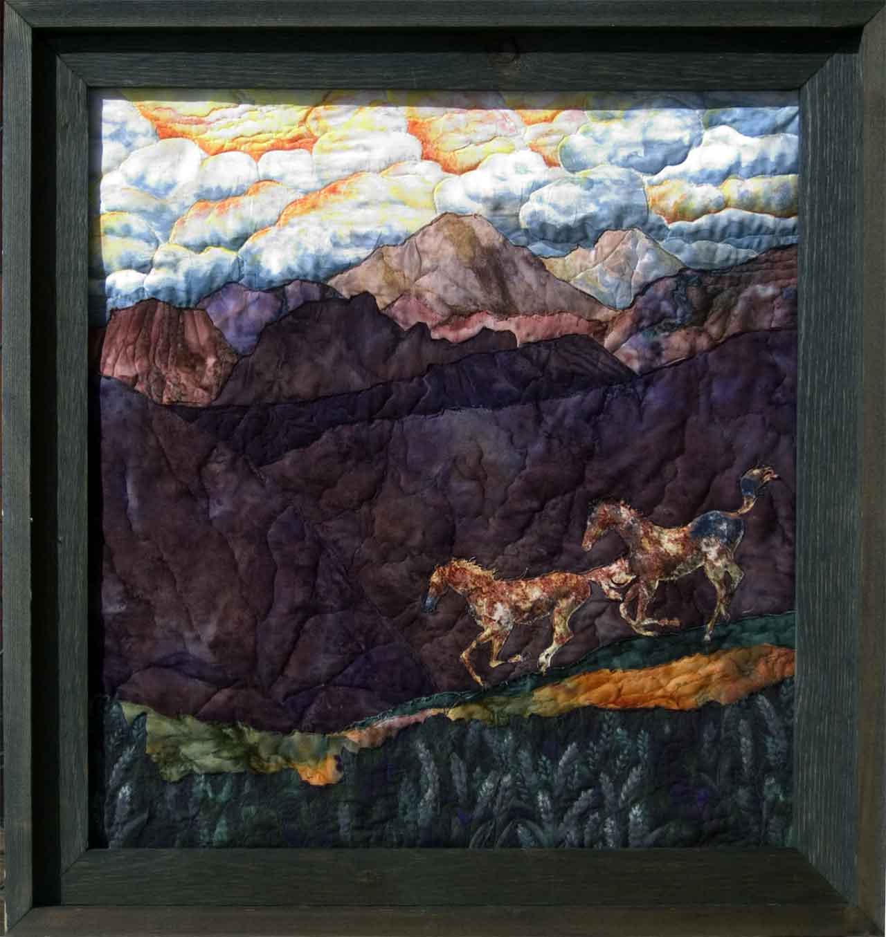 Spirit  Art Quilt Landscape Quilt, Watercolor Quilt