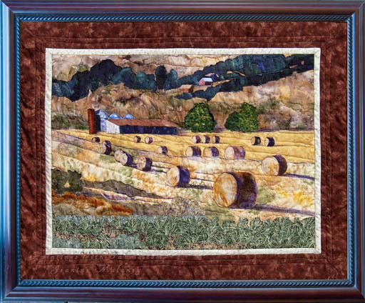 Hay BalesOriginal Landscape Quilt Art Quilt