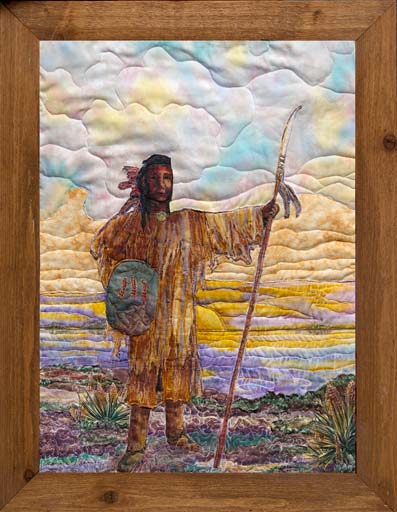 Mandan Sunrise IIIOriginal Landscape Quilt Art Quilt