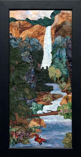 Treasure Falls SummerOriginal Landscape Quilt Art Quilt