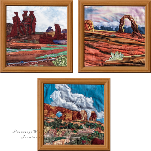 Utah TriadOriginal Landscape Quilt Art Quilt