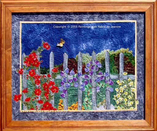 Garden FenceOriginal Landscape Quilt Art Quilt