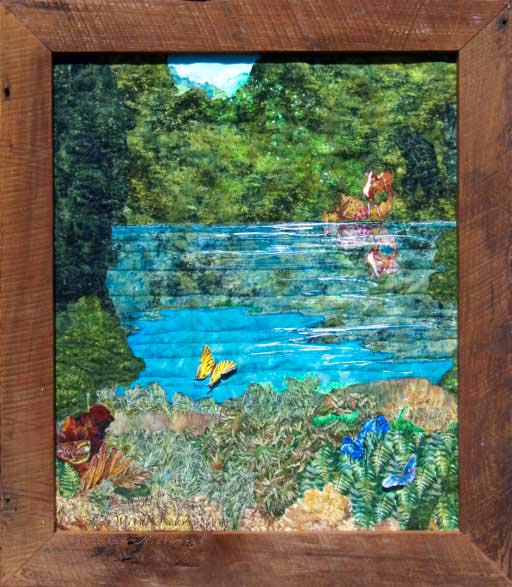 Hideaway Original Landscape Quilt Art Quilt