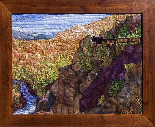 On the EdgeOriginal Landscape Quilt Art Quilt