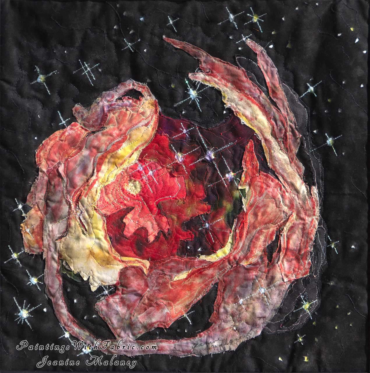 Light Echo  Art Quilt Landscape Quilt, Watercolor Quilt