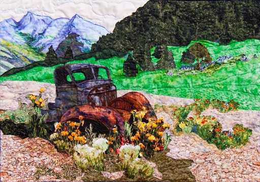 Over Seventy     Original Landscape Quilt, Watercolor Quilt