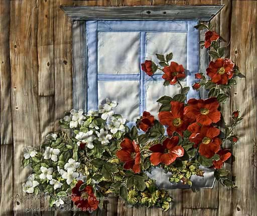 Cabin 2 at KalalochOriginal Landscape Quilt Art Quilt