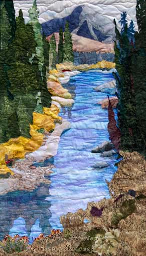 The River Runs ThroughOriginal Landscape Quilt Art Quilt