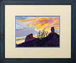 Watercolor Painting Chimney Rock