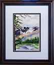 Watercolor Painting Purple Mountains Majesty