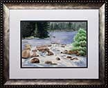 Watercolor Painting Colorado Sparkling Stream