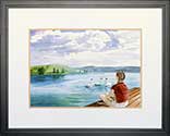 Watercolor Painting The Curious Three