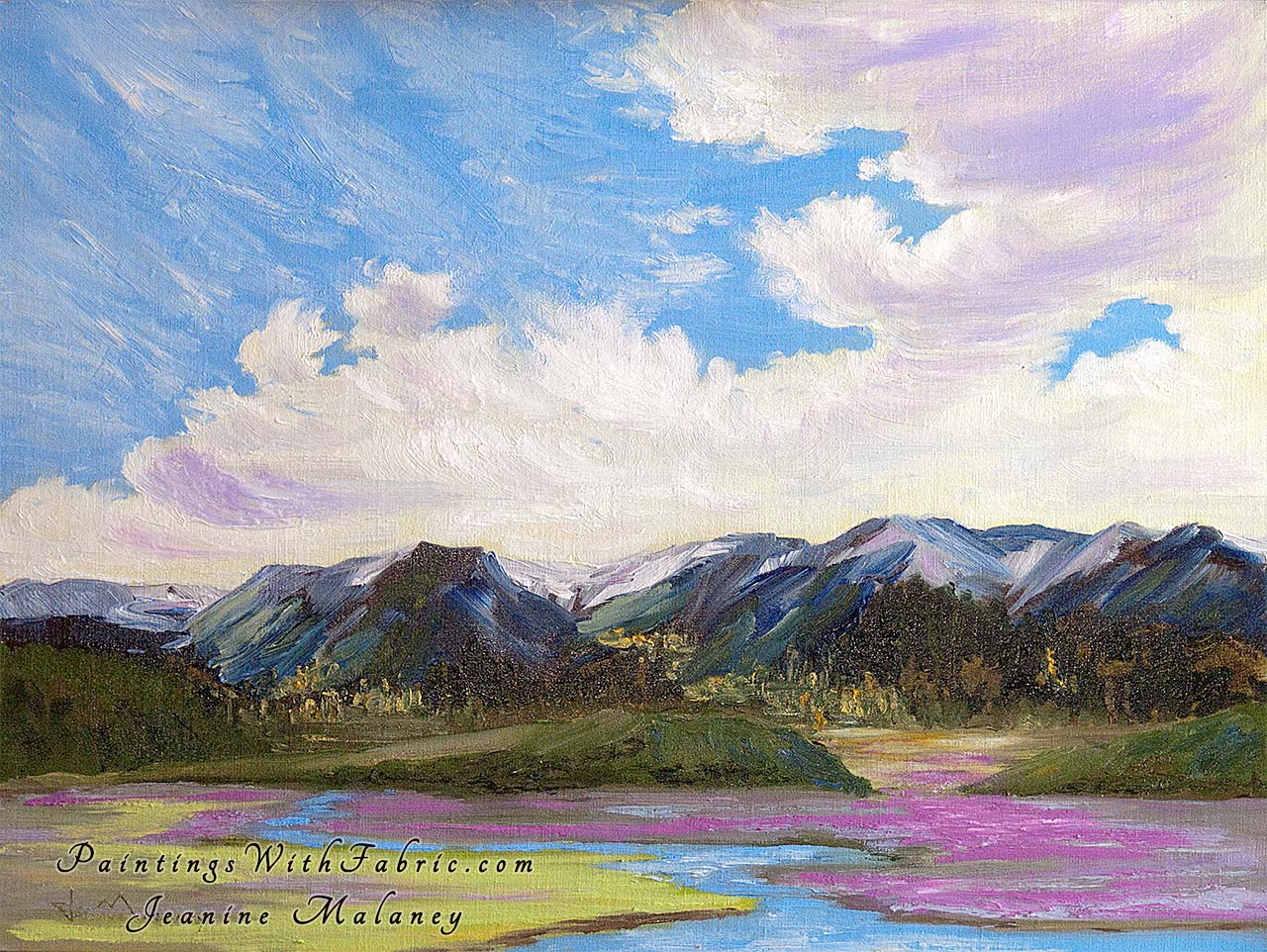 Gods Canvas Unframed Original Watercolor Painting Landscape