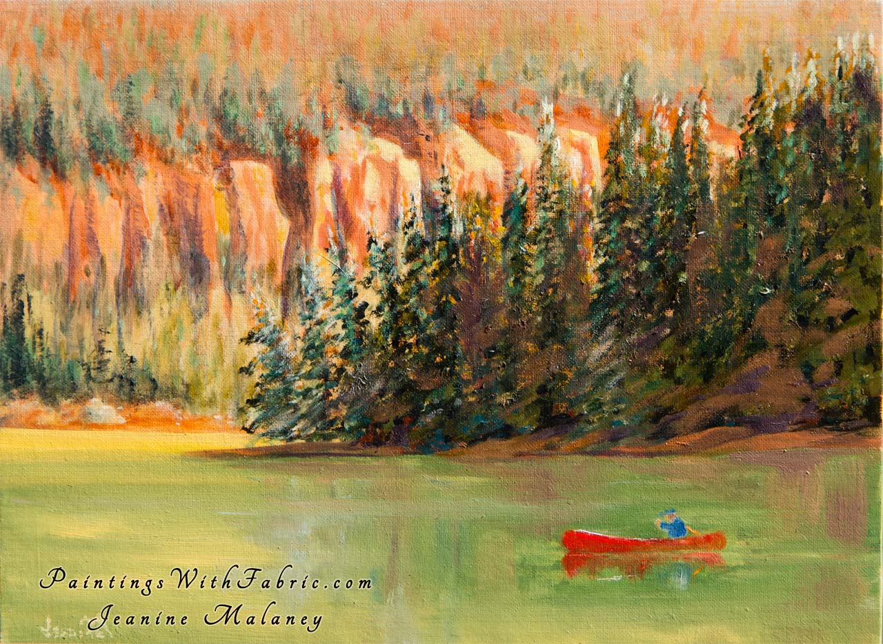 Eves Spirit on the Lake Unframed Original Watercolor Painting Waterscape