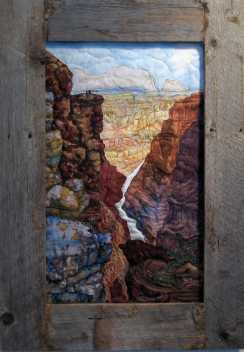 Fabric Art Painting Grand Canyon Vista