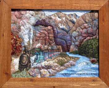 Fabric Art Painting Along the Animas River