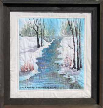 Fabric Art Painting Winter Quiet
