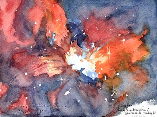 Gods Passion in Creation Unframed Original Contemporary Watercolor Painting A celestial wonder