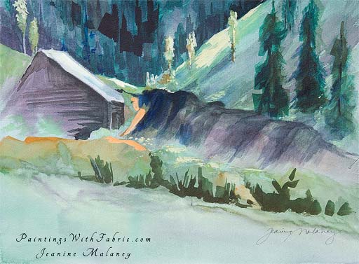 Old Cabin Creede  Unframed Original Southwest Watercolor Painting A watercolor prainting of a Colorado Mountain old cabin