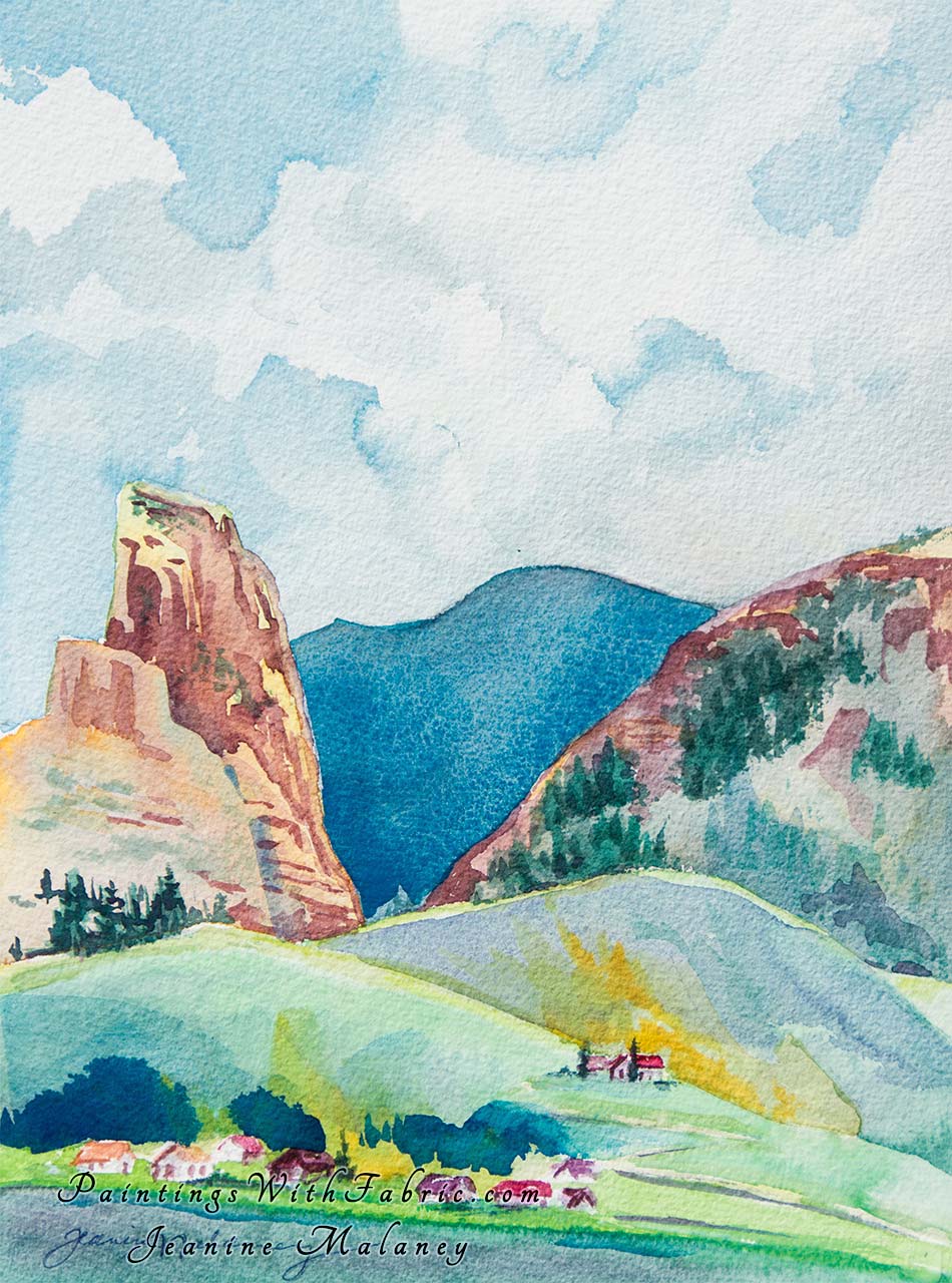 Creede, Colorado   Unframed Original Watercolor Painting San Juan National Forest  the town of Creed 