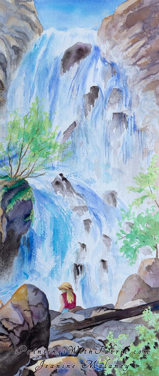 Meditation Unframed Original Watercolor Painting 