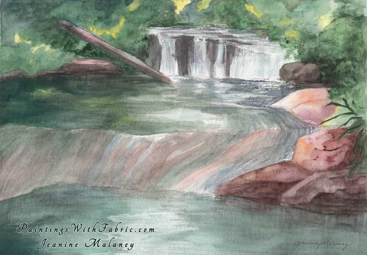 Mountain Stream  Unframed Original Watercolor Painting 