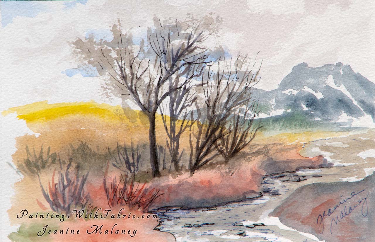 Piedra River Unframed Original Watercolor Painting A watercolor painting of  Piedra River