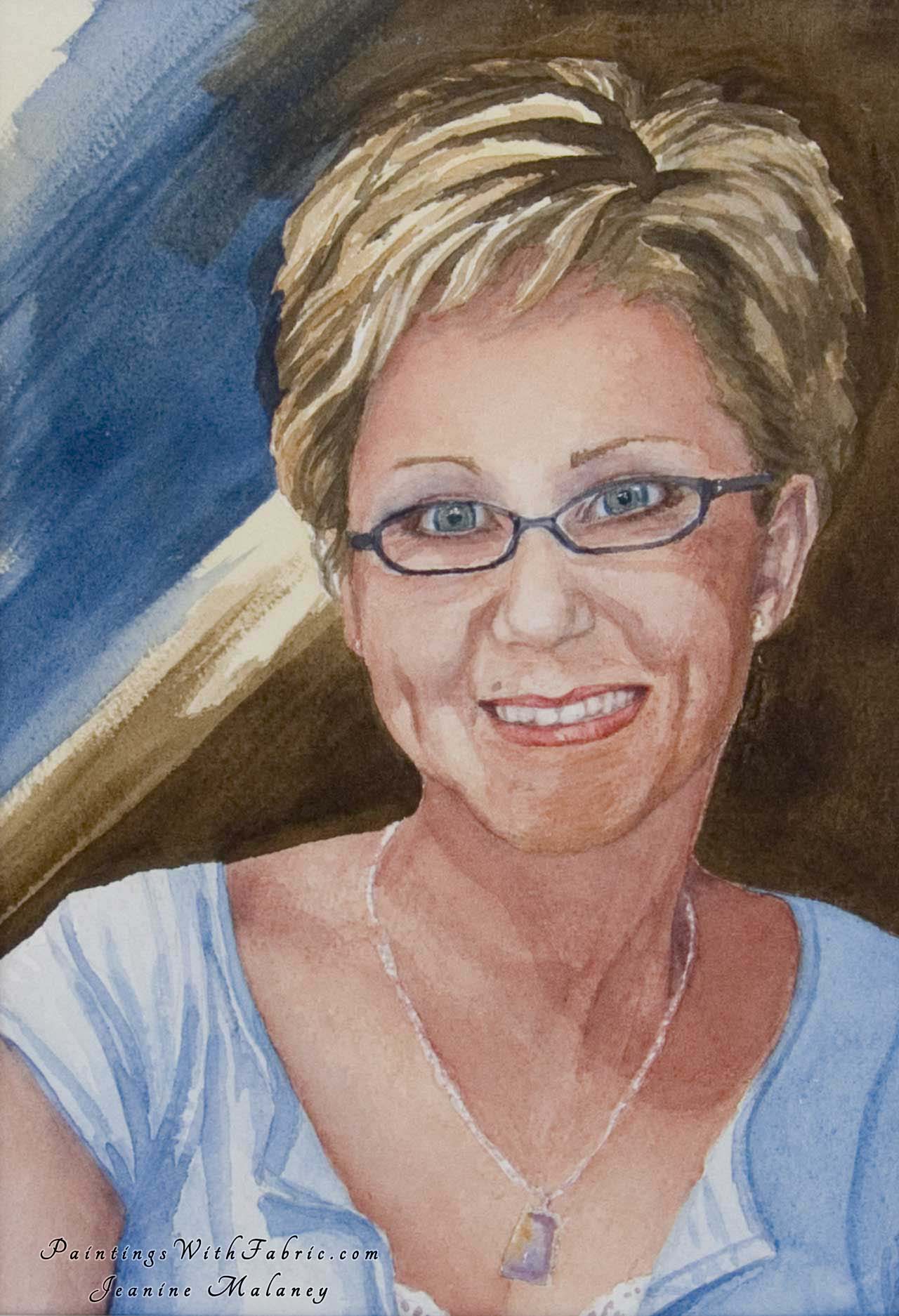 Sara Unframed Original Watercolor Painting of a young lady