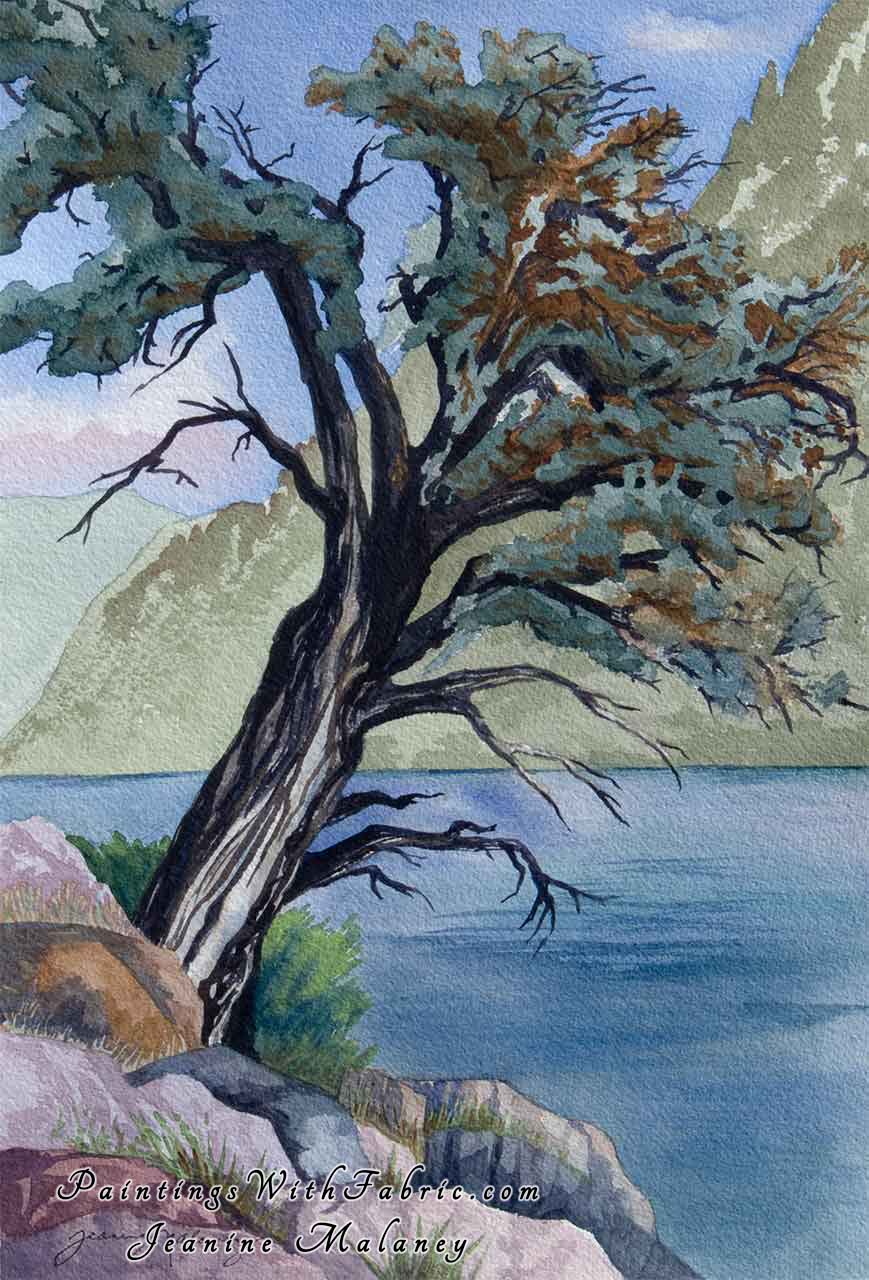 Whispering Spirits Serenade Me  Unframed Original Watercolor Painting Fantasic old tree at Flaming Gorge Colorado