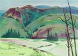unframed watercolor painting